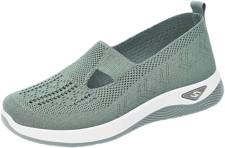 Women's Casual Sneakers, Slip On Lightweight Soft Sole Walking Shoes, Breathable Daily Footwear