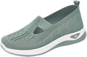 Women's Casual Sneakers, Slip On Lightweight Soft Sole Walking Shoes, Breathable Daily Footwear