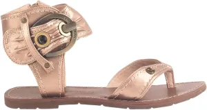 Women's Flat Mule, Gold, 9