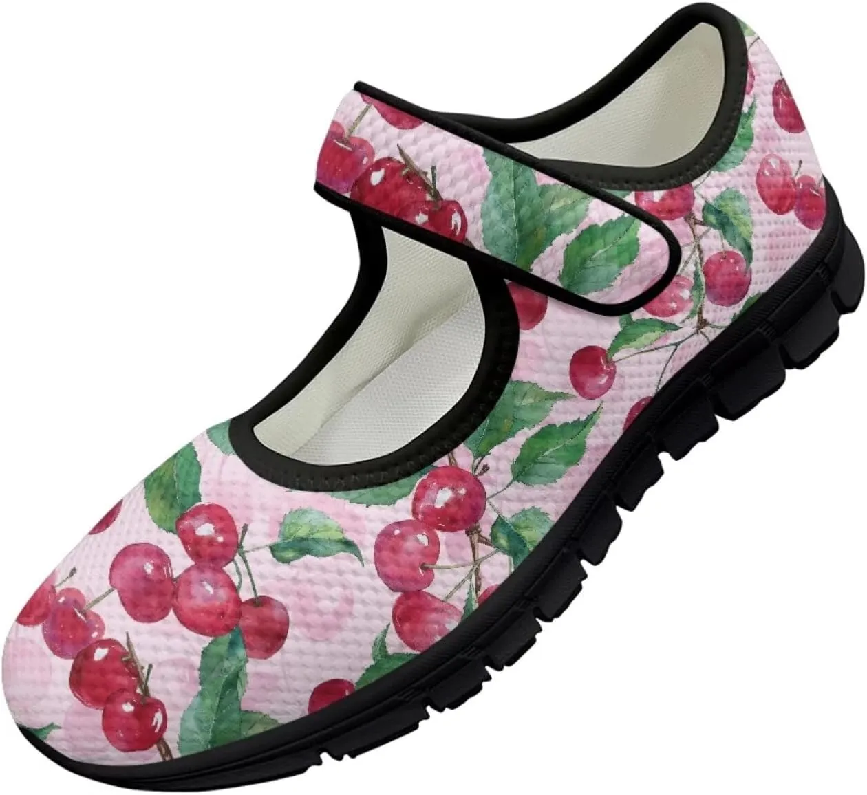 Womens Mary Jane Sneakers Breathable Mesh Casual Shoes Lightweight Non Slip Comfort Flats for Walking Tennis