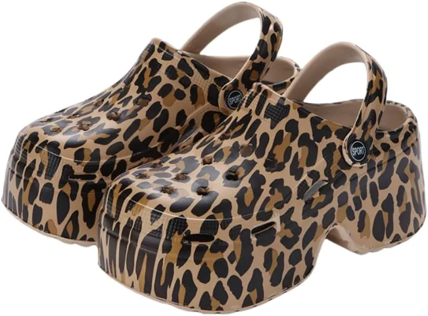 Women's Platform Clogs Slip On Slides Shoes Beach Sandals Gardener Clog Hight Heels Mule Slippers Garden Shoes Sandals
