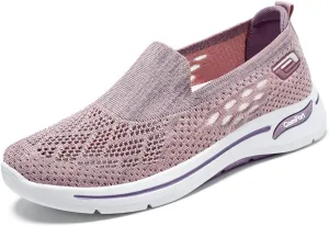 Womens Walking Shoes Comfortable Casual Ladies Athletic Shoes Casual Slip on Shoe Summer Running Sneakers Comfortable Breathable Non Slip Work Sneakers Running Jogging Sneaker