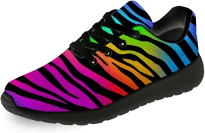 Zebra Shoes for Women Men Tennis Walking Running Shoes Lightweight Animal Texture Sneakers Gifts for Men Women