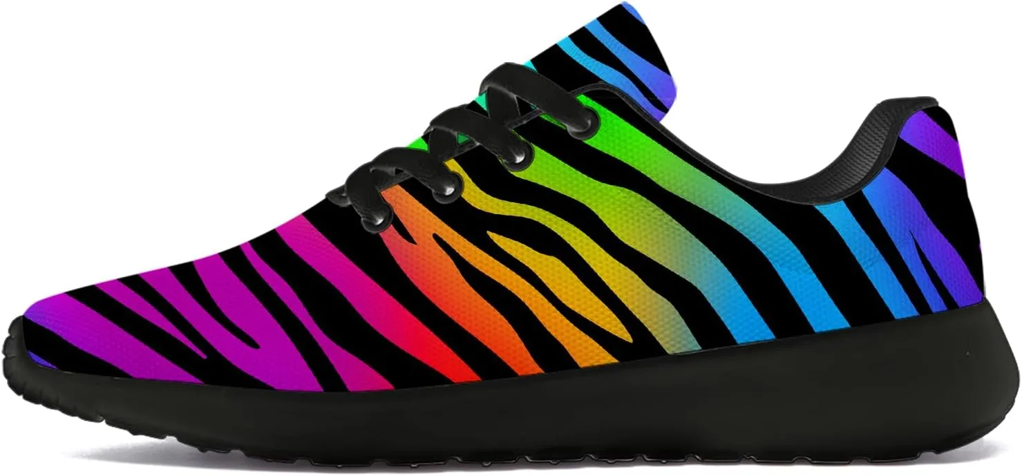 Zebra Shoes for Women Men Tennis Walking Running Shoes Lightweight Animal Texture Sneakers Gifts for Men Women