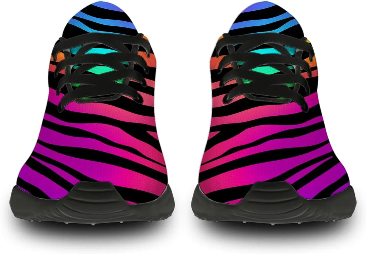 Zebra Shoes for Women Men Tennis Walking Running Shoes Lightweight Animal Texture Sneakers Gifts for Men Women